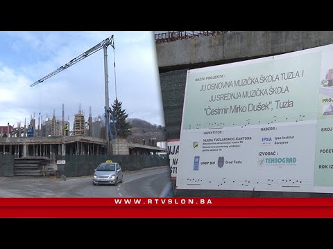 Napreduju radovi na izgradnji osnovne i srednje muzičke škole u Tuzli - 02.02.2022.
