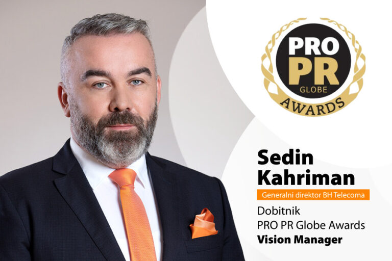 Sedin Kahriman, dobitnik PRO PR Globe Awards Vision Manager