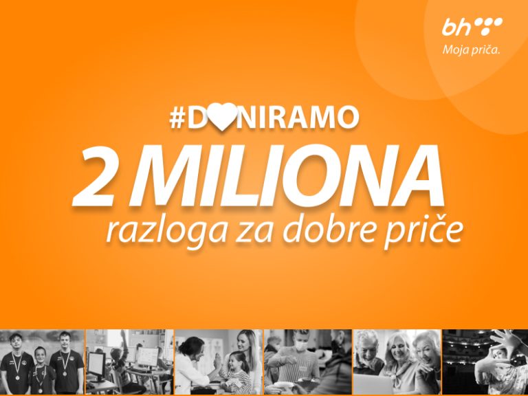BH Telecom donira u ovoj godini 1.840.093 KM za 293 pravna lica.