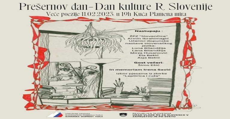 Sutra će u Tuzli biti obilježen “Prešernov dan”