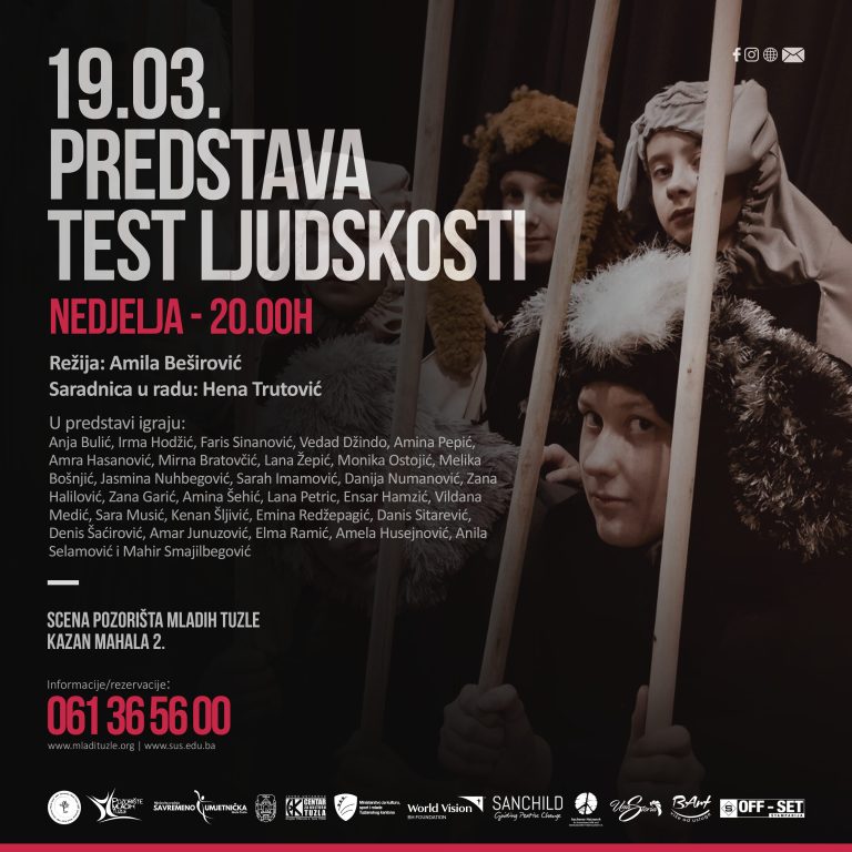 19. Dani Mladih Tuzle – Premijera predstave „TEST LJUDSKOSTI“