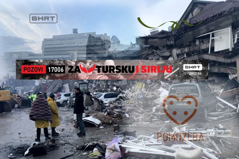 Večeras u programu RTV Slon humanitarna emisija za pomoć narodu Turske i Sirije