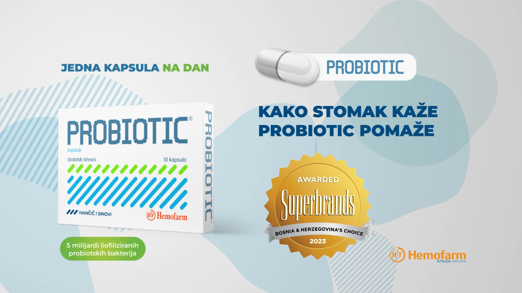Hemofarmov Probiotic dobitnik priznanja Superbrands BiH 2023