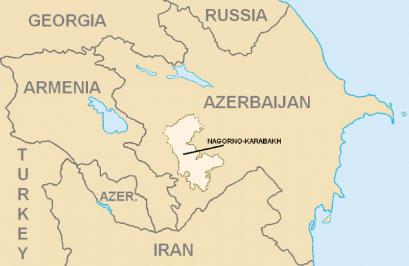 azerbejdzan armenija granice ilustracija