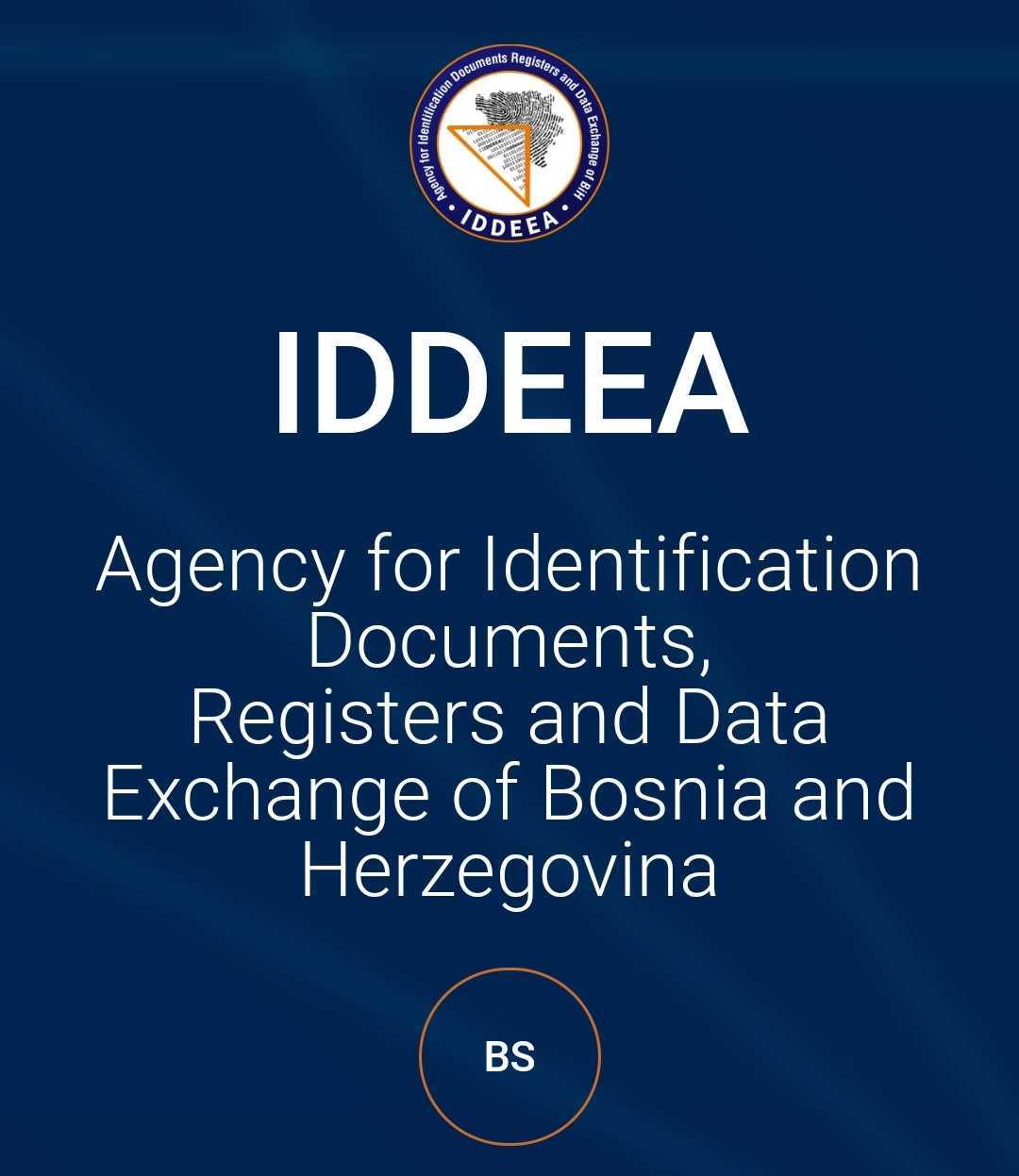 Agencije za identifikacione dokumente, evidenciju i razmjenu podataka Bosne i Hercegovine, IDDEEA