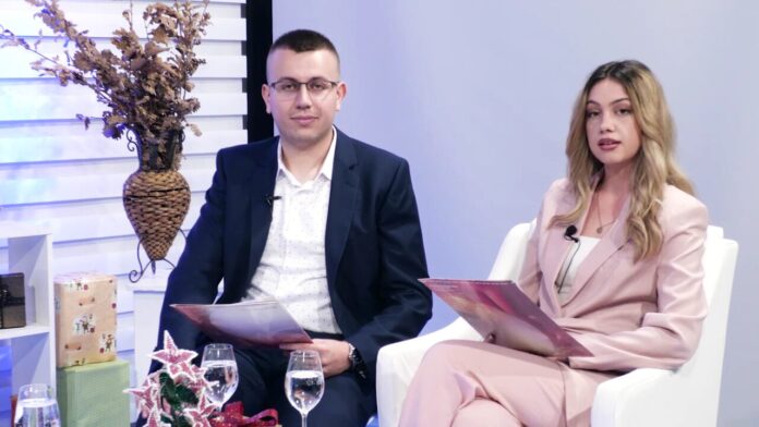 Segment snimanja Božićnog programa TV Slon - Jasmina i Adin