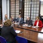 Toni Kraljević sa šefom Ureda Svjetske banke za BiH Christopherom Sheldonom i šefom koperacija Delegacije Evropske unije u BiH Stefanom Ellerom