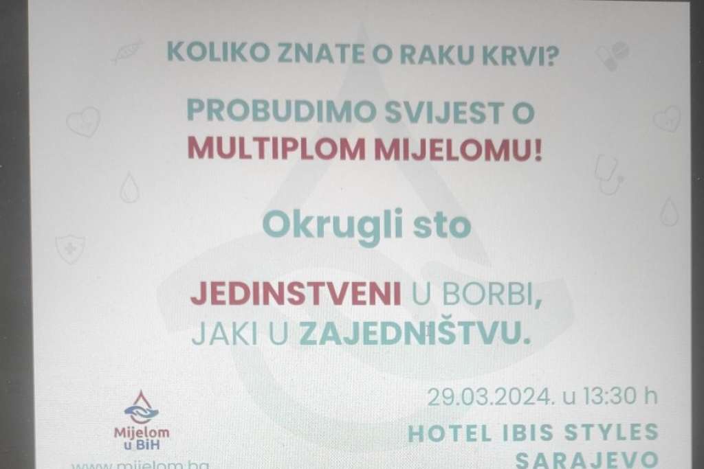 mjelom Mart mjesec posvećen oboljelim od multiplog mijeloma - Jedinstveni u borbi, jaki u zajedništvu