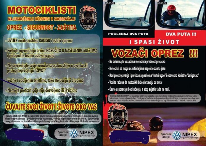 Moto klub tuzla, akcija, obustavljen saobraćaj na sjevernoj saobraćajnici