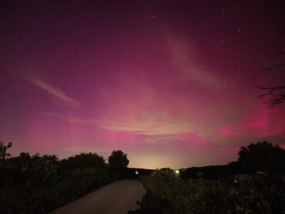 Istra polarna svjetlost iznad Zavidovića Foto Facebook Petar Radovan