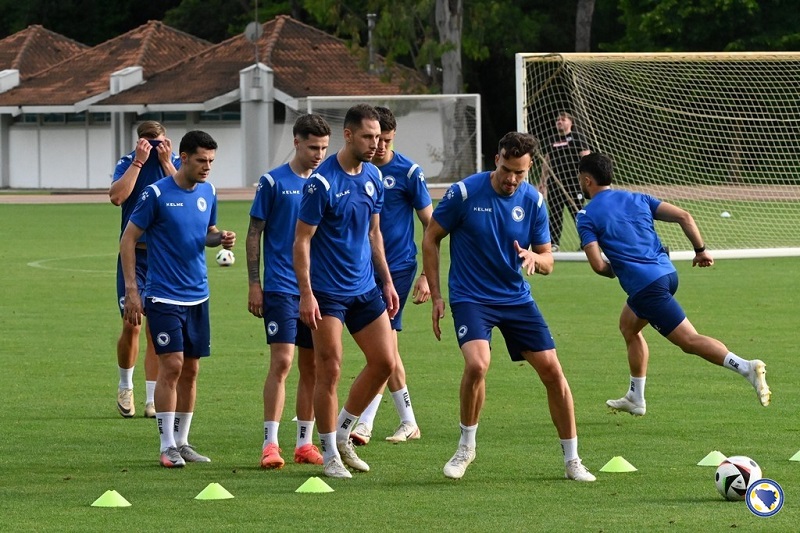 trening fudbalske reprezentacije bih u italiji fsbih