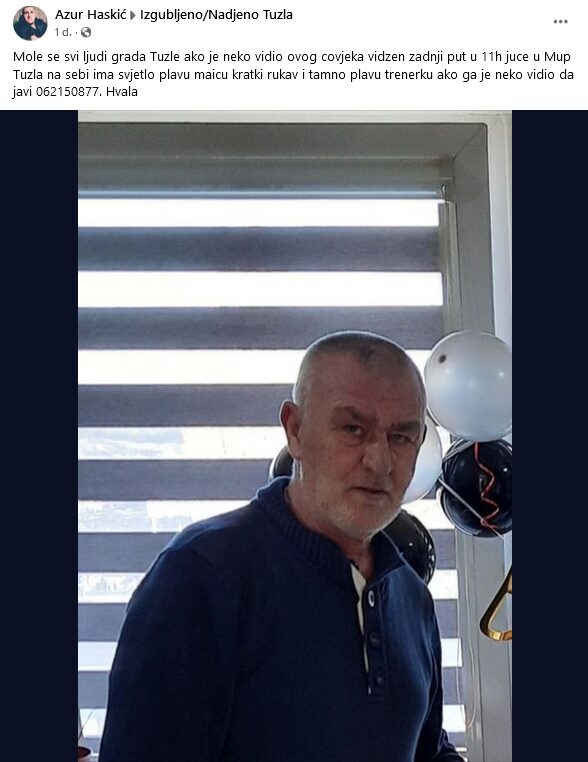 Za Fadilom Haskićem tragaju prijatelji, porodica i policija 1 Nestao Fadil Haskić