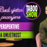 Naslovna fotografija za 17. epizodu podcasta Taboo Show, RTV Slon Tuzla. U epizodi razgovaramo o umjetnosti i inkluziji.