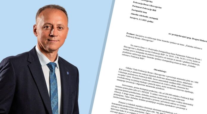 Aliefendić: Ispunjeni zahtjevi za održavanje sjednice Zastupničkog doma PFBiH na temu fiskalne reforme