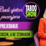 Naslovna fotografija 32. epizode podcasta Taboo Show, tema emocionalno prejedanje