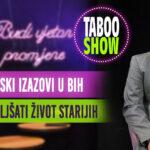 Naslovna fotografija 33. epizode podcasta Taboo Show. Tema epizode je socijalna gerontologija. Pitamo kako poboljšati život starijih?