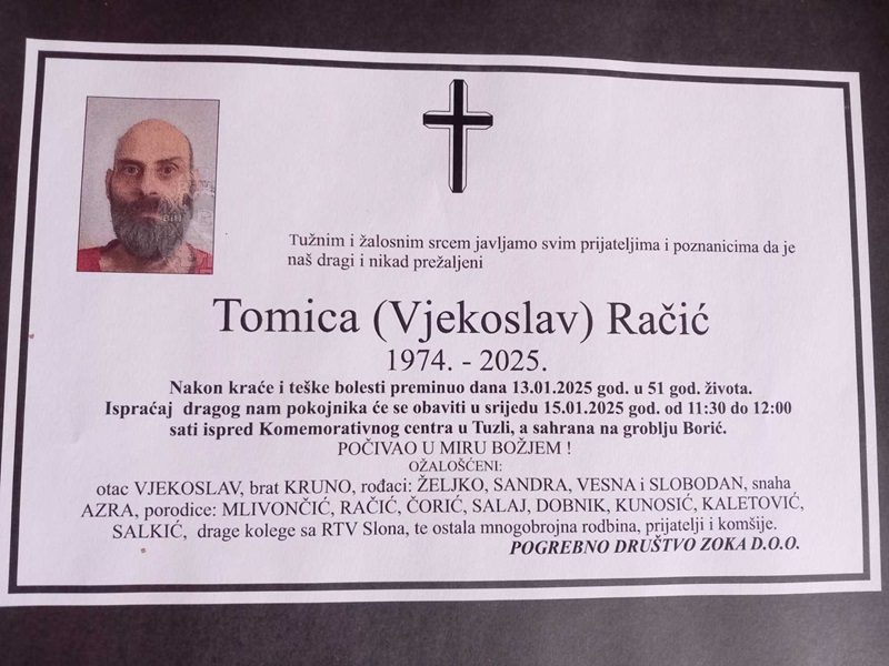 posmrtnica tomica racic