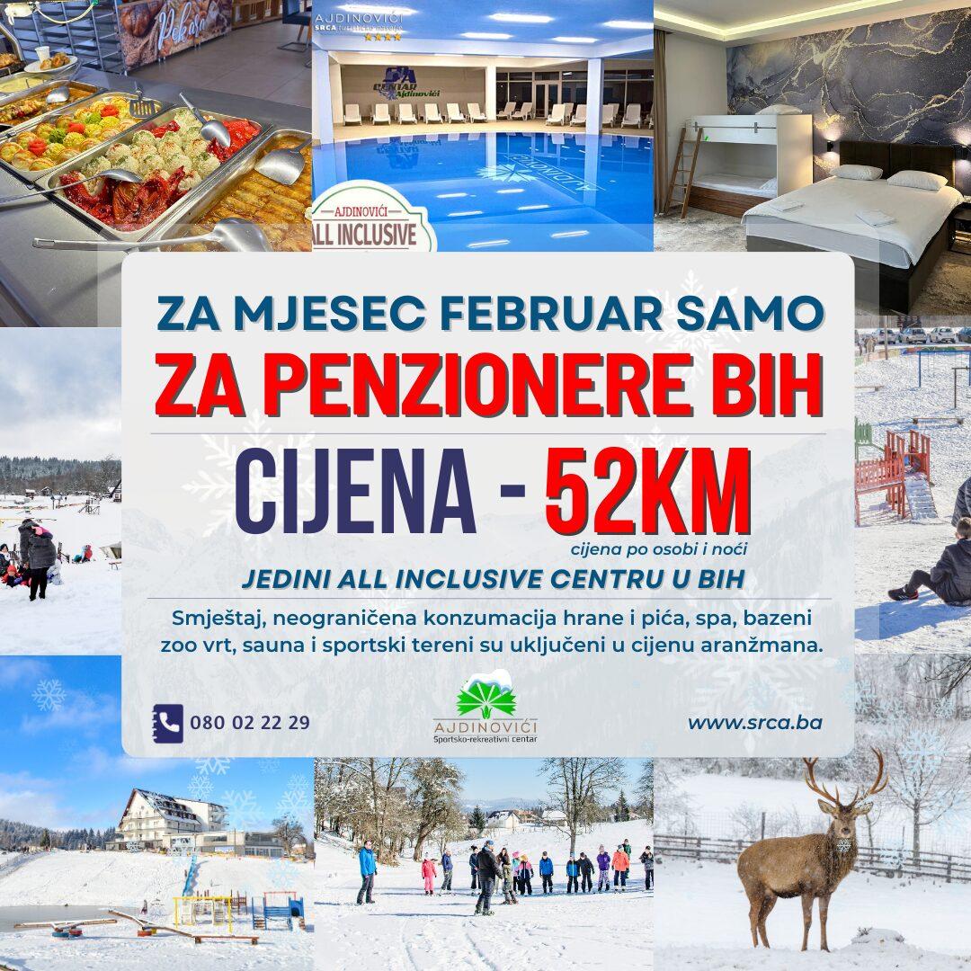 SRCA Ajdinovići Posebna ponuda za penzionere SRCA Ajdinovići Posebna ponuda za penzionere