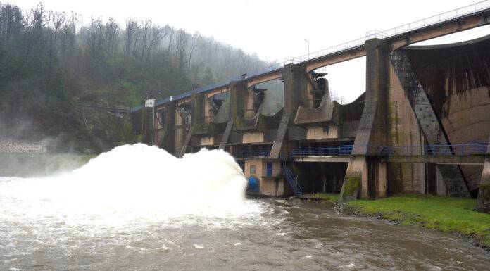 Jutros niži vodostaj na brani HA Modrac Modrac, brana