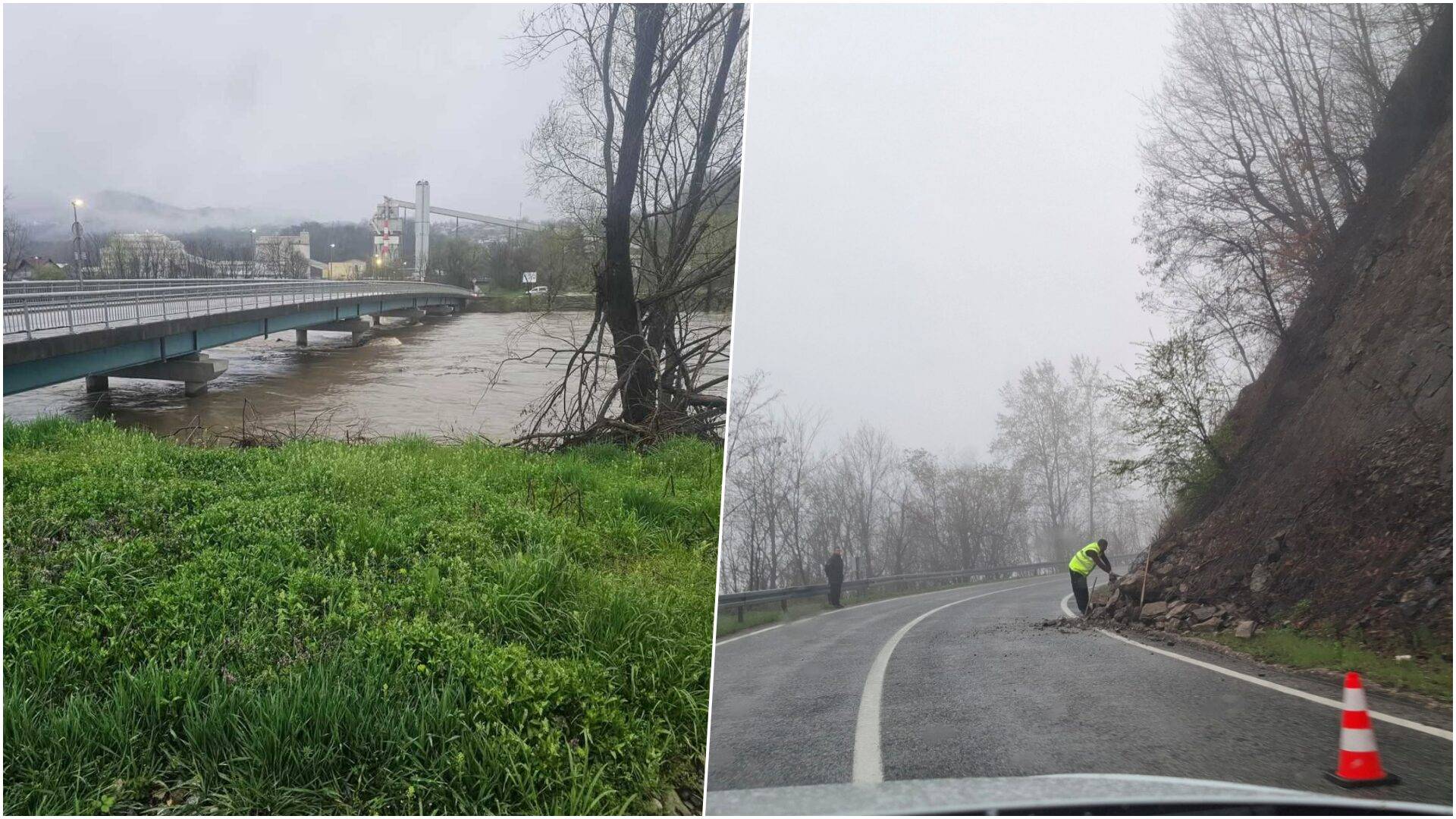 Poplave i klizišta u TK Tuzla upozorava na poplave i klizišta: Obilne padavine od sutra