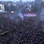 Slavija, snimci protesta Beograd