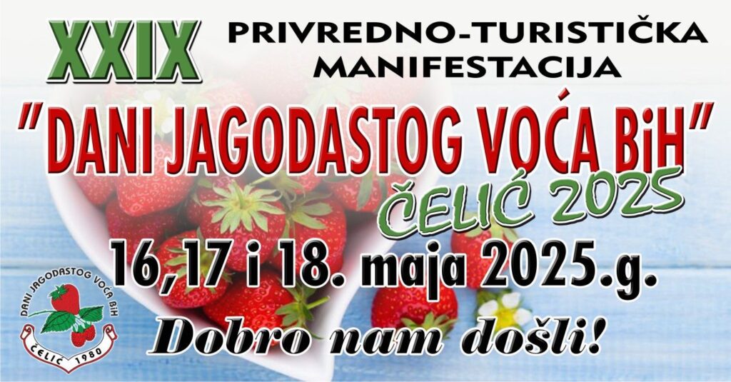 jagoda plakat za dane jagoda u Čelići 2025