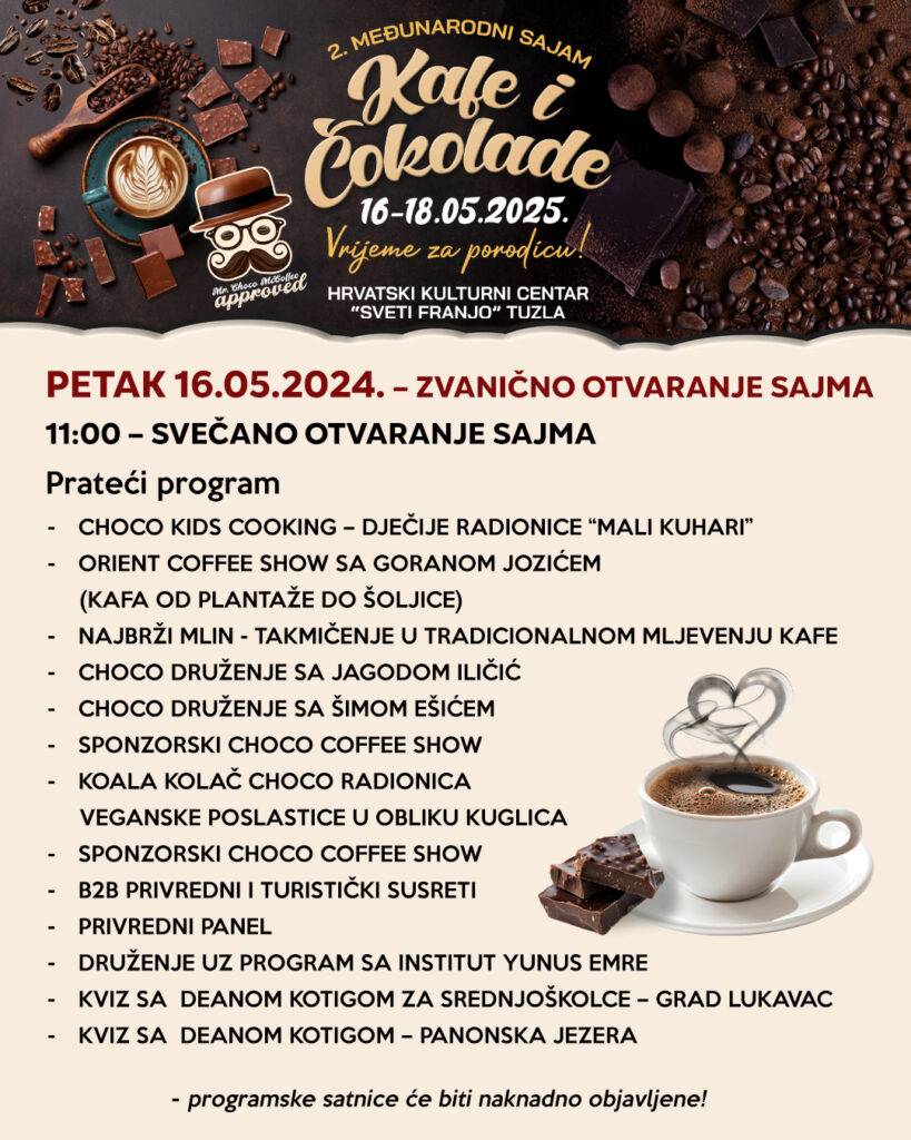 Sajam Kafe i Čokolade, program za subotu