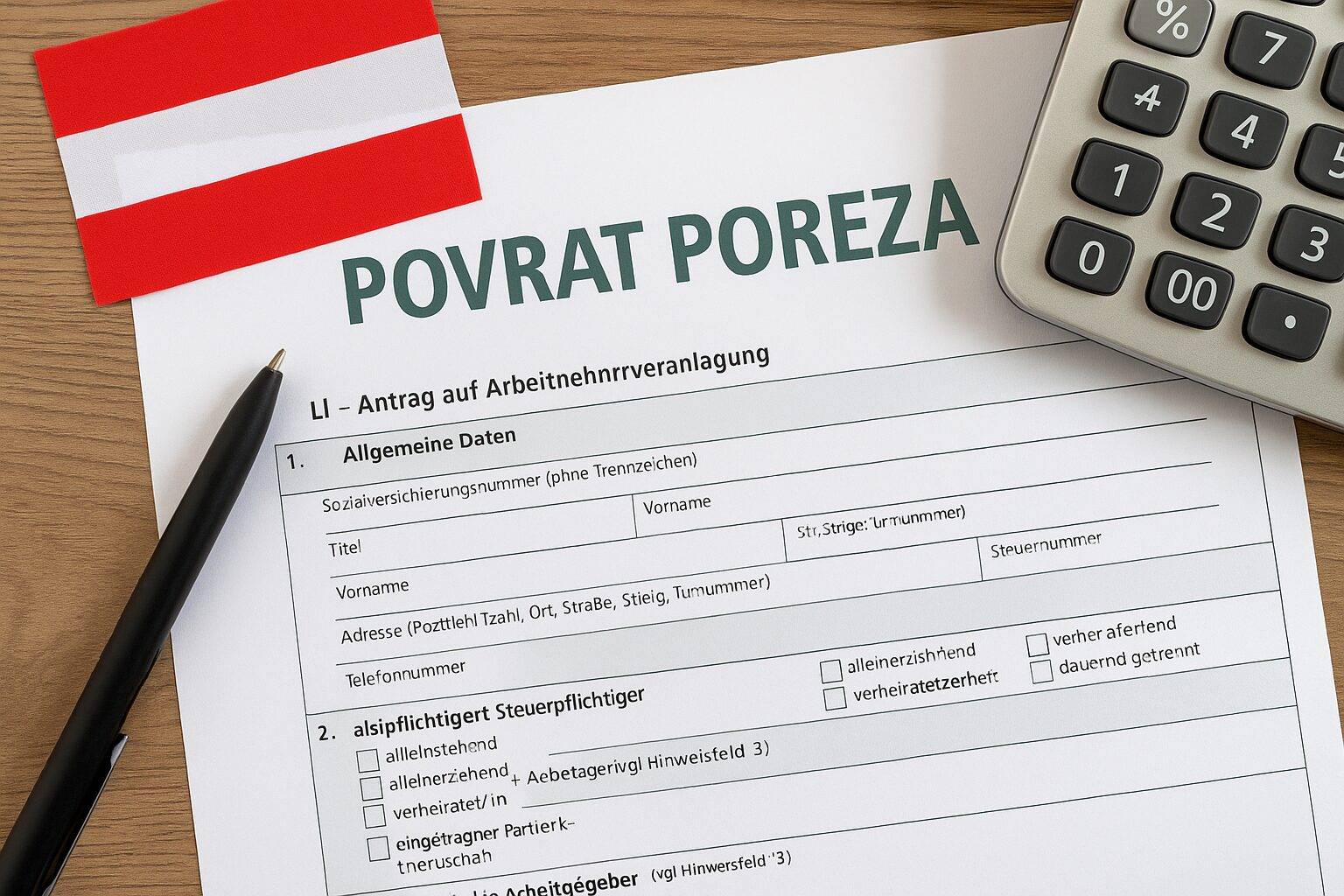 Ilustracija o povratu poreza u Austriji Povrat poreza, bh. dijaspora, bh dijaspora, austrija, novac, porez, povrat