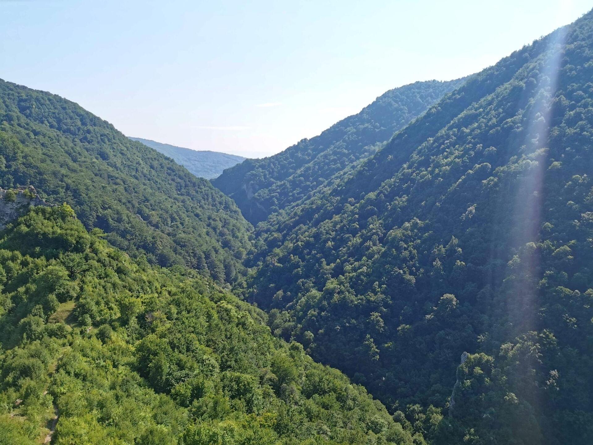 Svjetski dan zaštite okoliša, Majevica, Litij, Klimatske promjene, Pogled na šumovite planine Srednje Bosne obasjane suncem, s dubokom dolinom između