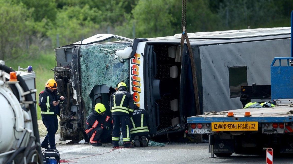 Nesreća, Hrvatska, autobus, automobil Nesreća, Hrvatska, autobus, automobil