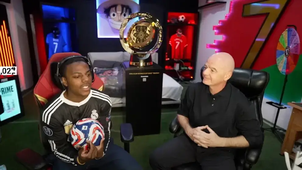 foto i show speed Predsjednik FIFA-e Gianni Infantino pojavio se u spavaćoj sobi IShowSpeeda