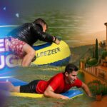 Arhivski program RTV Slon, Logo emisije Iz ženskog ugla, akcijska scena iz Igara bez granica i pogled na obalu Sicilije u jednom promotivnom kolažu