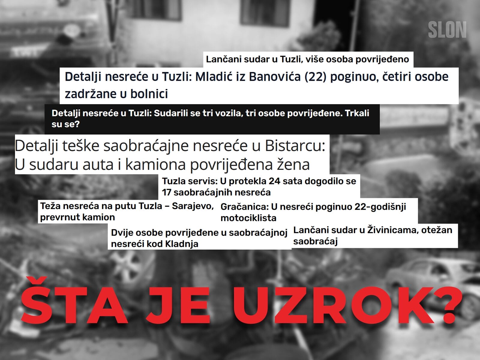 Sve veći broj saobraćajnih nesreća Nesreća, crna hronika, saobraćaj