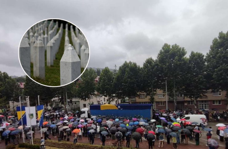 Povorka sa žrtvama genocida u Srebrenici ispraćena iz Vogošće