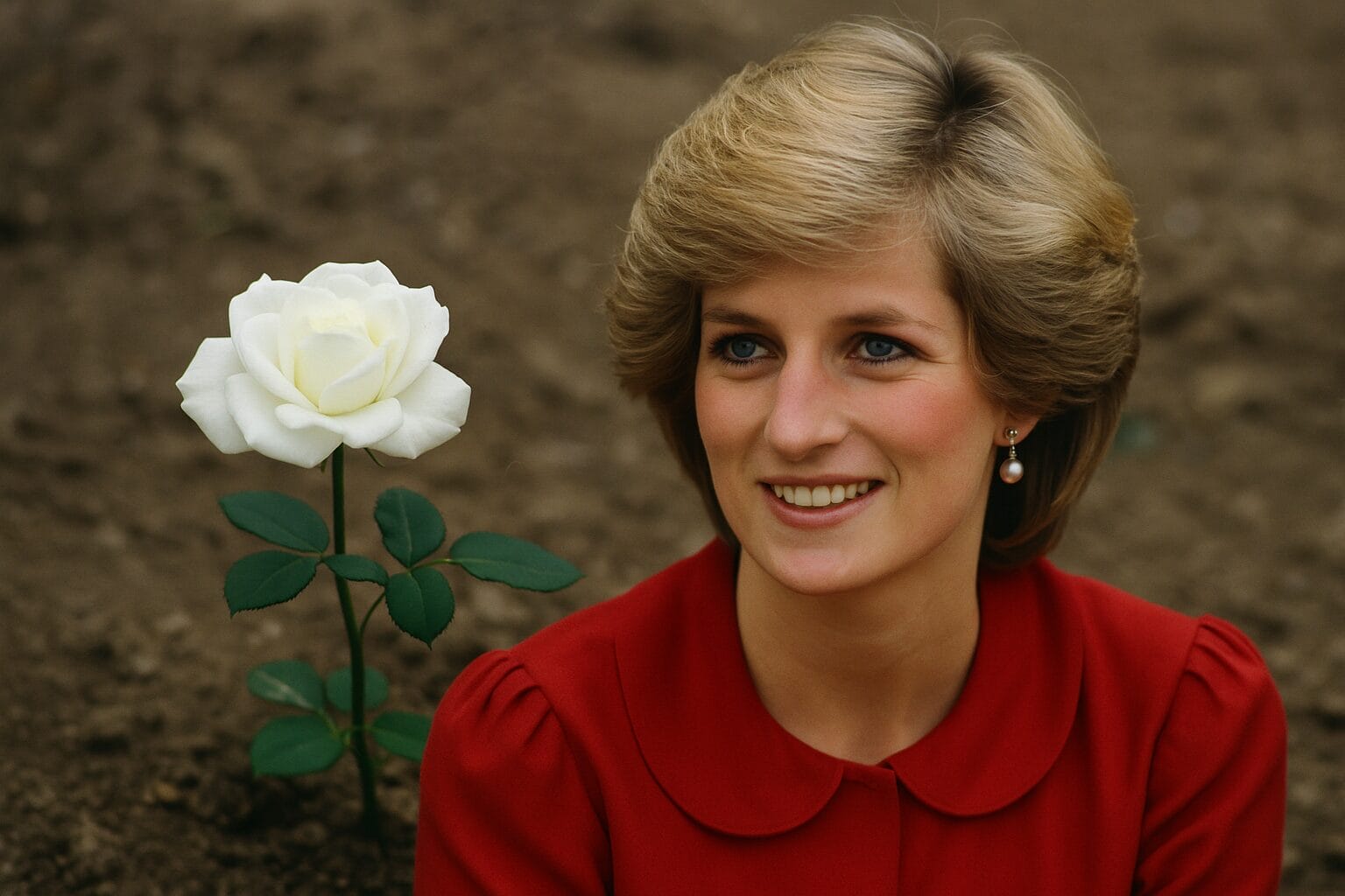 Portret princeze Dijane uz bijelu ružu na zemlji/ Prošlo 28 godina od tragične smrti princeze Dijane
