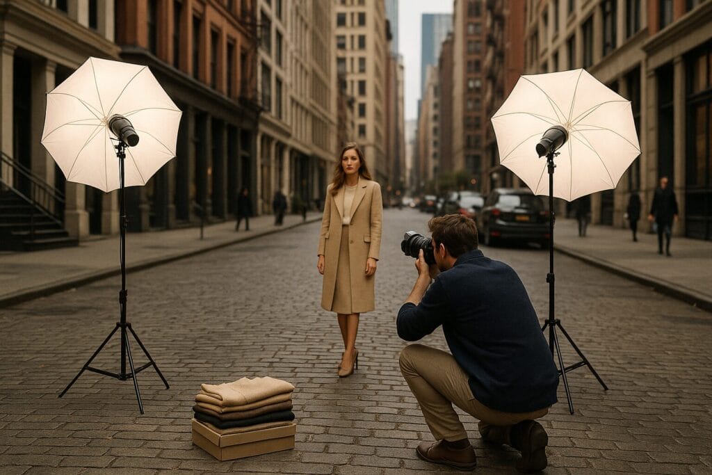 Old money stil, Iza kulisa snimanja modnog editorijala na ulicama New Yorka