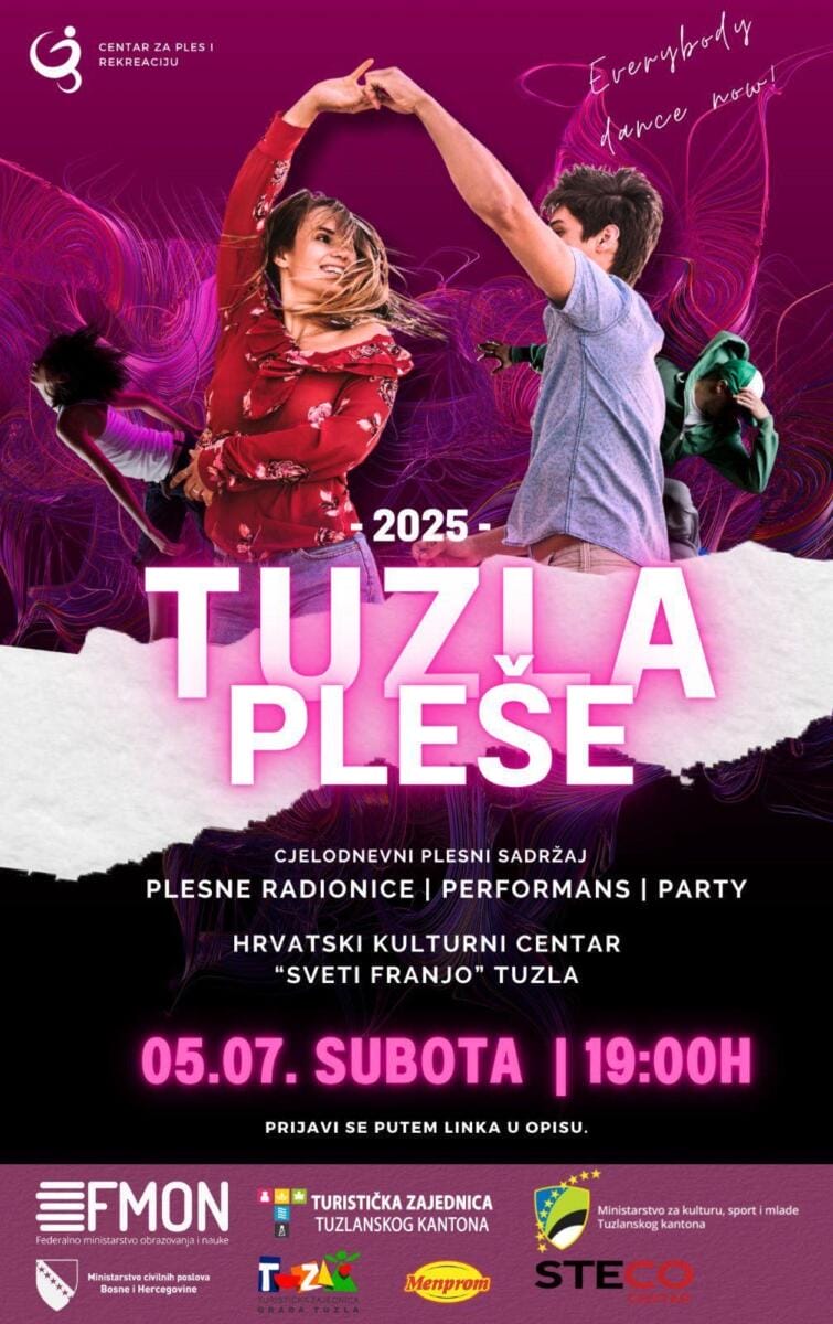 Tuzla pleše: Ne propustite da učite od najboljih - plesne radionice pod palicom najuspješnijih