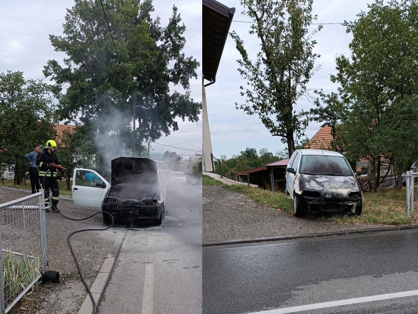 POZAR SLADNA A Požar automobila u mjestu Sladna