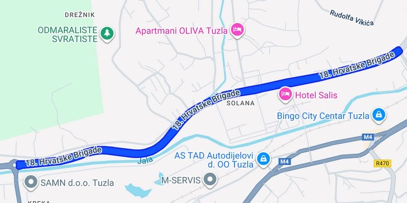 Počela sanacija trotoara u ulici 18. Hrvatske brigade u Tuzli