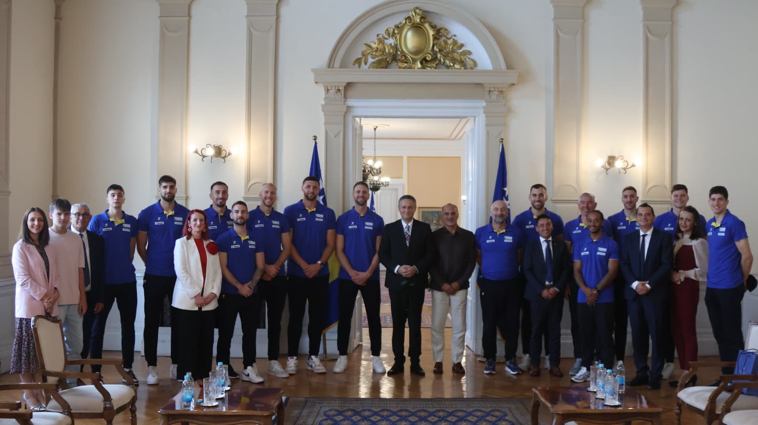 Košarkaši Svečani prijem za bh. košarkaše u Predsjedništvu BiH