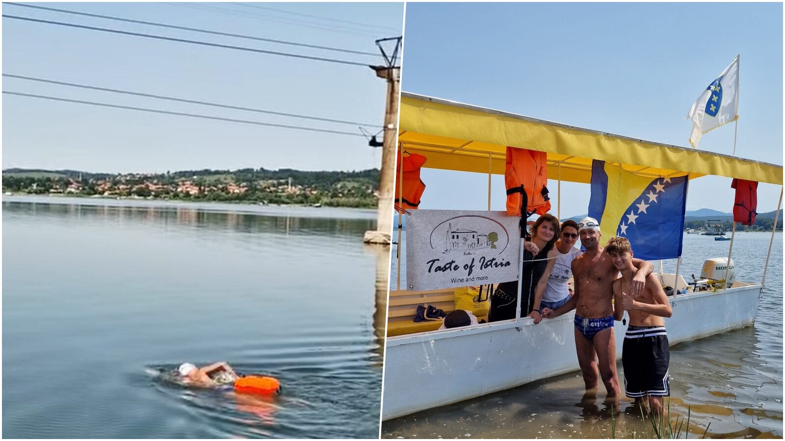 Ermin Memić prvi preplivao jezero Modrac modrac