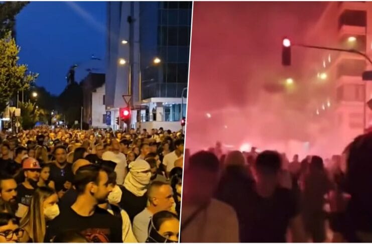 sns, srbija, protesti