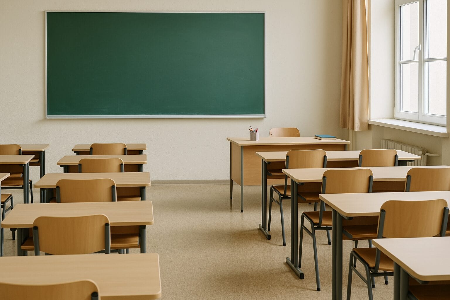 • Prazna učionica kao simbol priprema za povratak u školu bez stresa/ Sutra počinje škola, evo šta roditelji i učenici trebaju znati