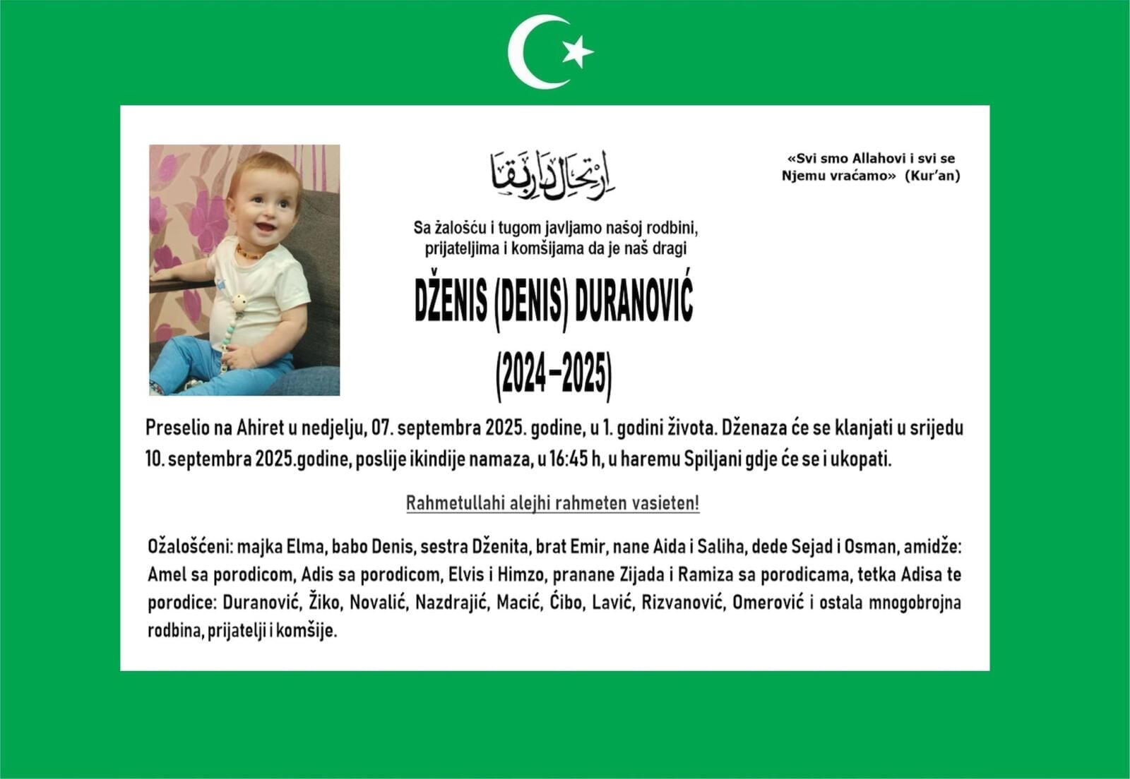 546208033_1440701897802645_4710986702558796917_n Danas dženaza bebi čija je smrt potresla Konjic,