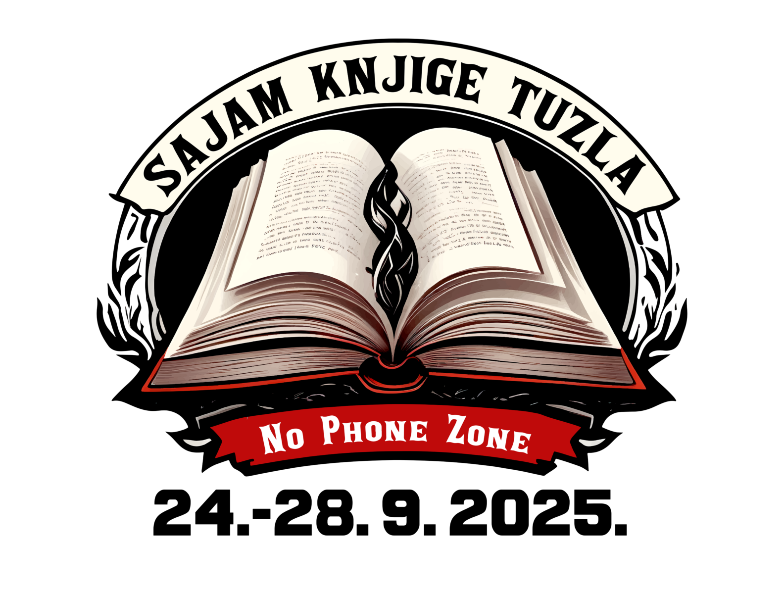 SAJAM KNJIGE TUZLA Logo 2025 PNG Sutra počinje Sajam knjige u Tuzli