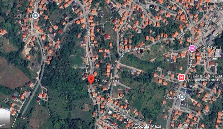 Tuzla ulica 17 septembra, google 