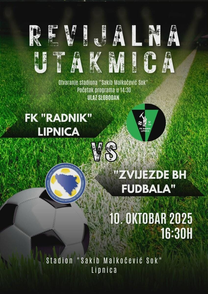 Otvaranje stadiona Sakib Malkočević Sok u Lipnici uz dolazak sportskih legendi