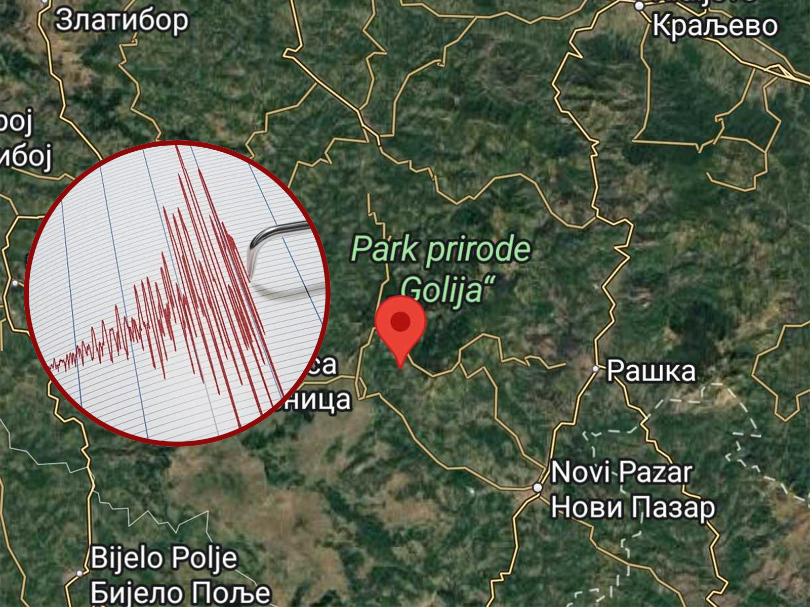 zemljotres web Zemljotres u Sjenici osjetio se i u BiH