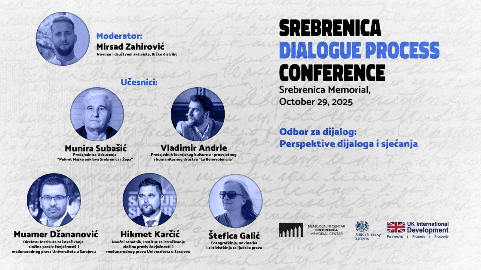 2 panel U Memorijalnom centru Srebrenica potpisana je Srebrenička povelja o dijalogu, važan korak ka obnovi povjerenja, pomirenju i trajnom miru u Bosni i Hercegovini.