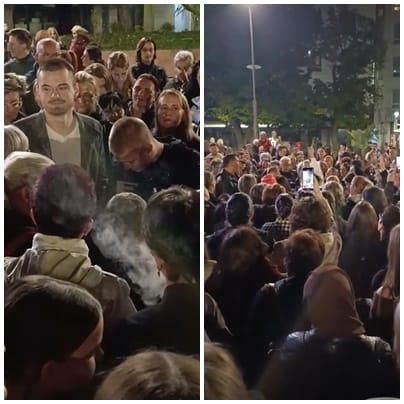 Trg slobode Tuzla: Ljudi se okupili u čast Halidu, pjevali, plakali i pali u sevdah